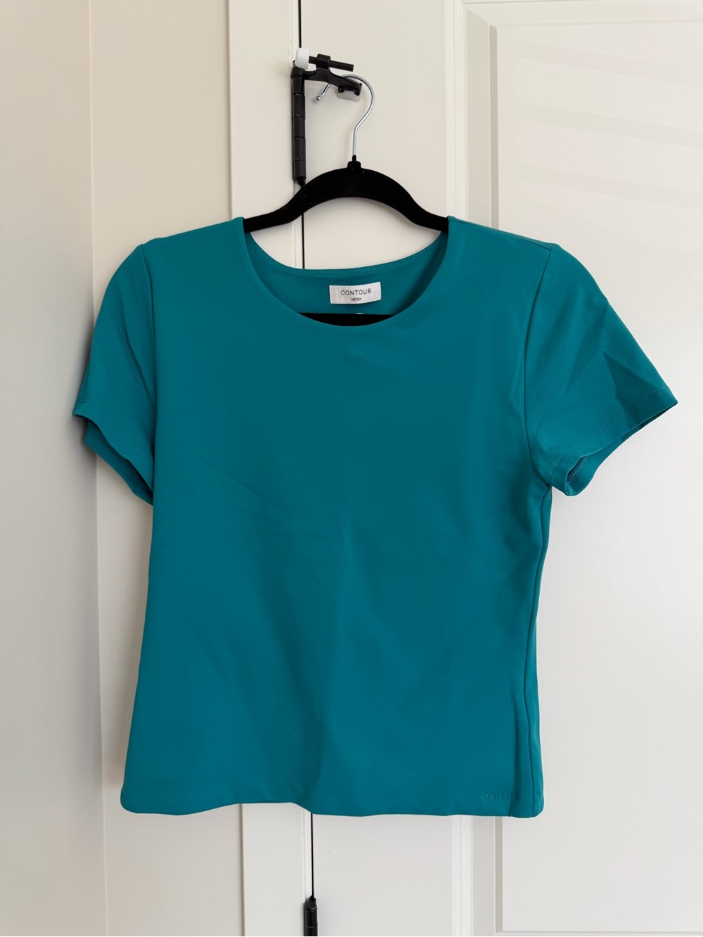 Aritzia Teal Short-Sleeve Crewneck Top